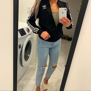 Adidas Zip Up Black Sweater